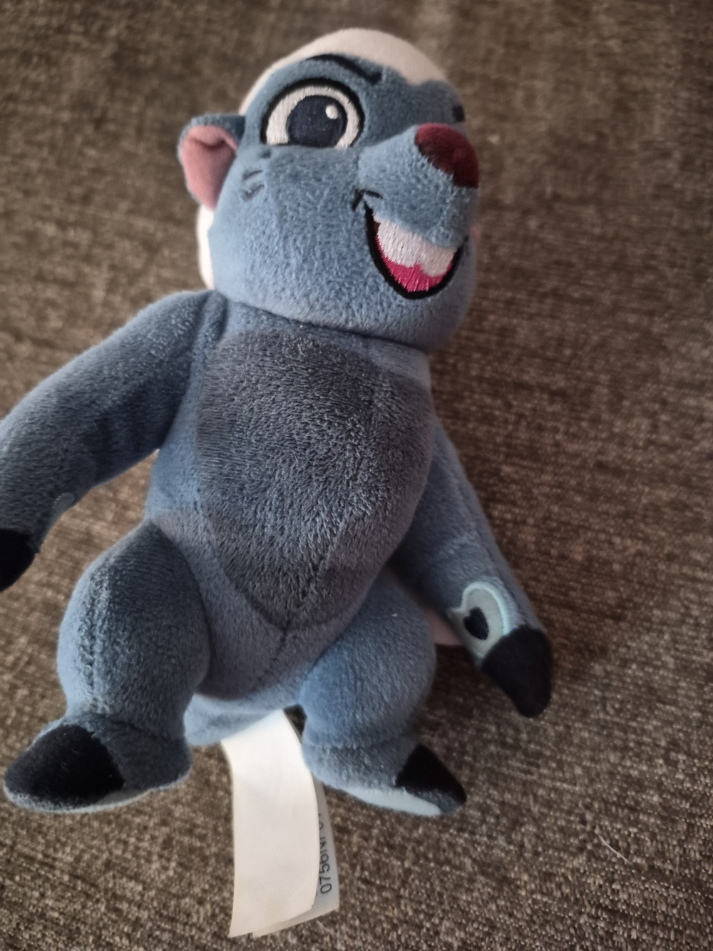 Disney Blue Plush Character Stuffed Toy with Black Paw Tips
